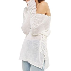 Lattice Side Longline Sweater